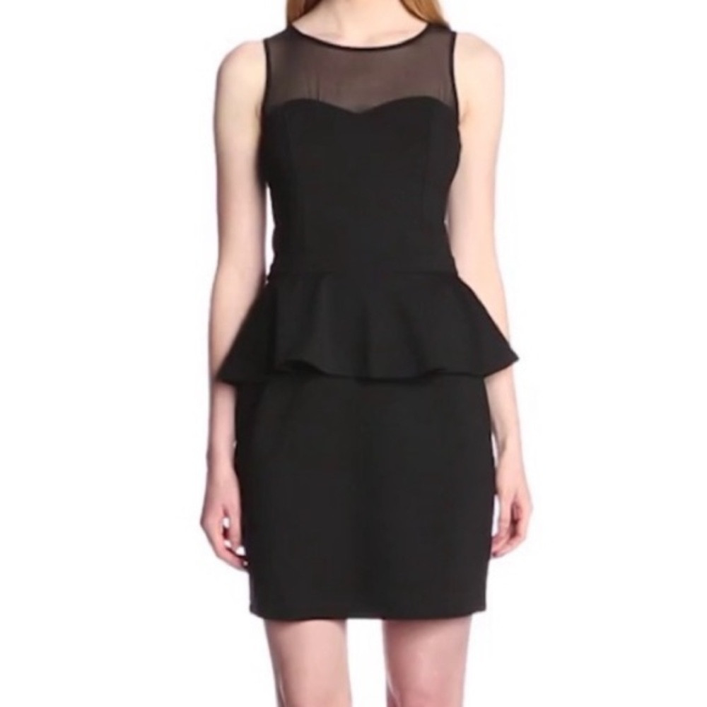 Elegant Black Peplum Dress
